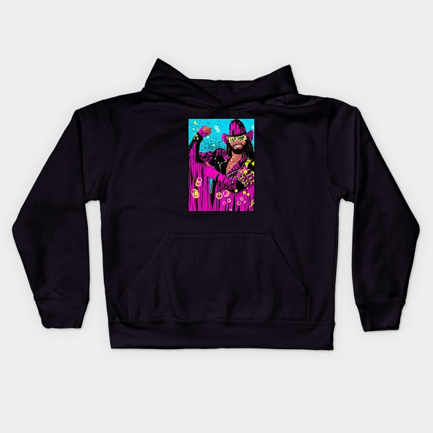 Macho Man Ring Renegade Kids Hoodie by Geometc Style